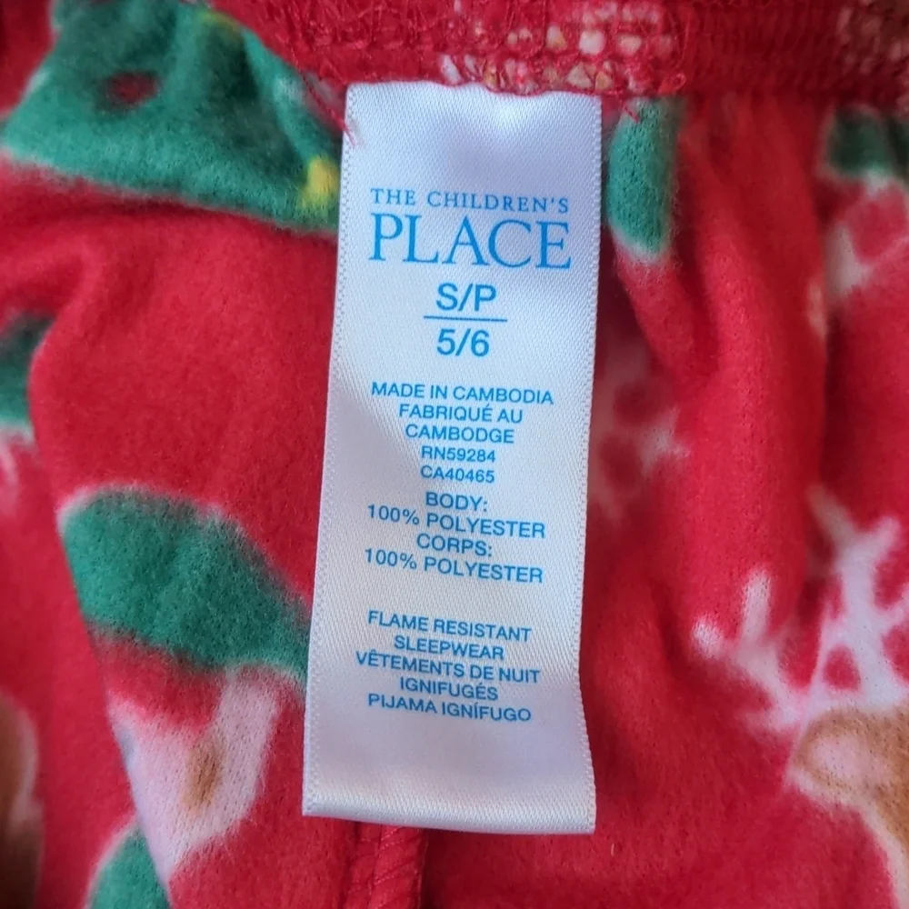 The Children's Place Red Fleece Christmas Pajama Pants size Small